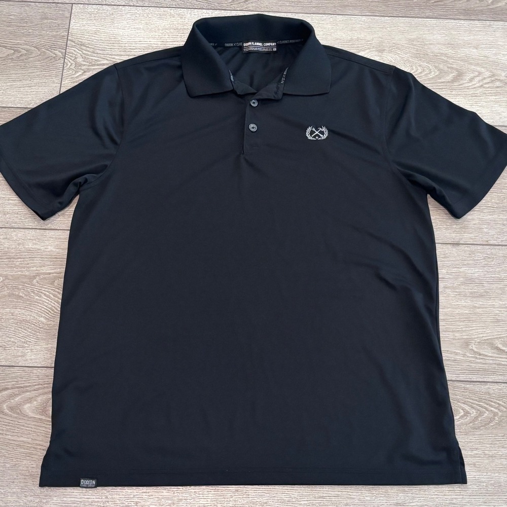 Dixxon Flannel Company Polo Shirt Mens XL Black Performance Casual Work